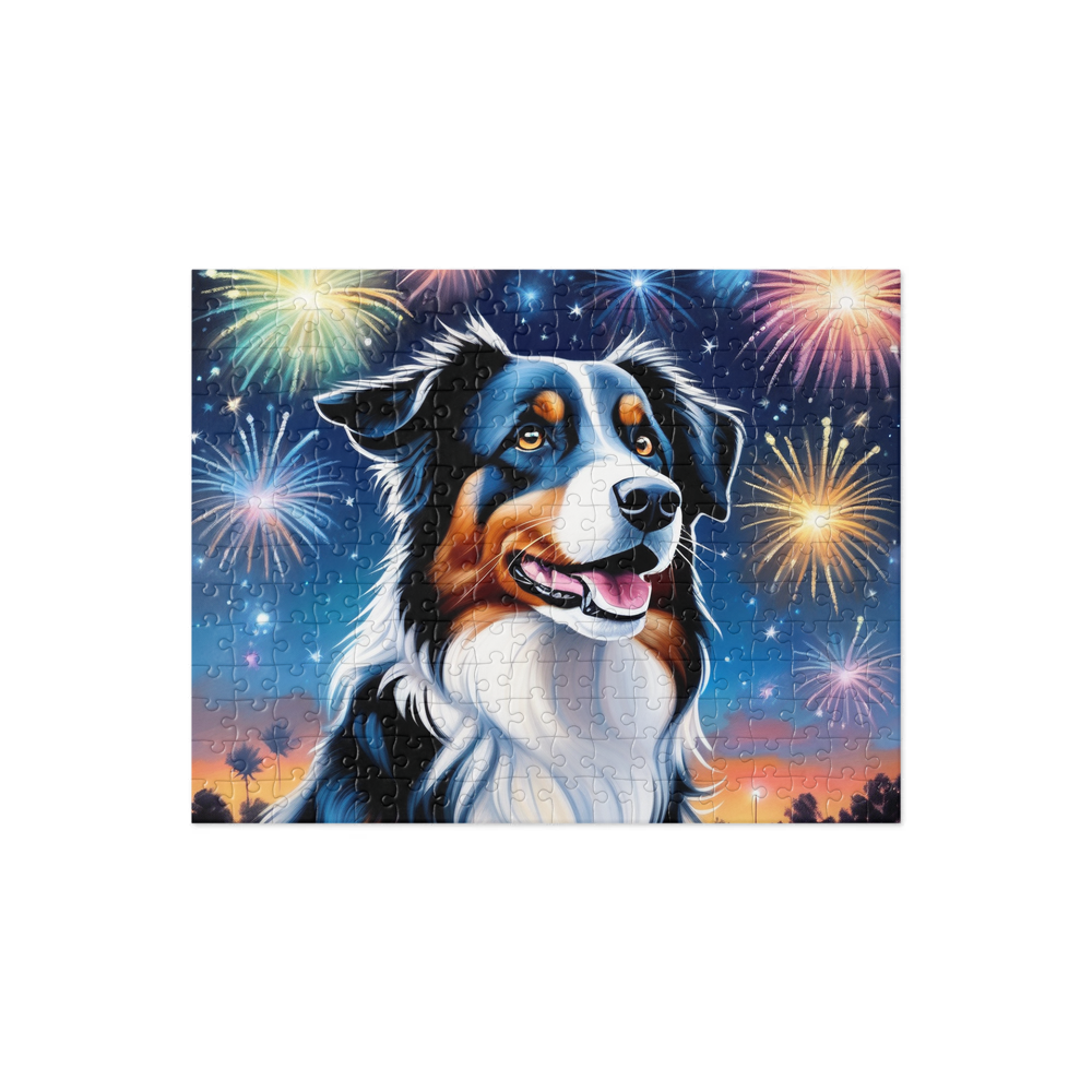 PugMug Custom Australian Shepherd Dog Jigsaw Puzzle