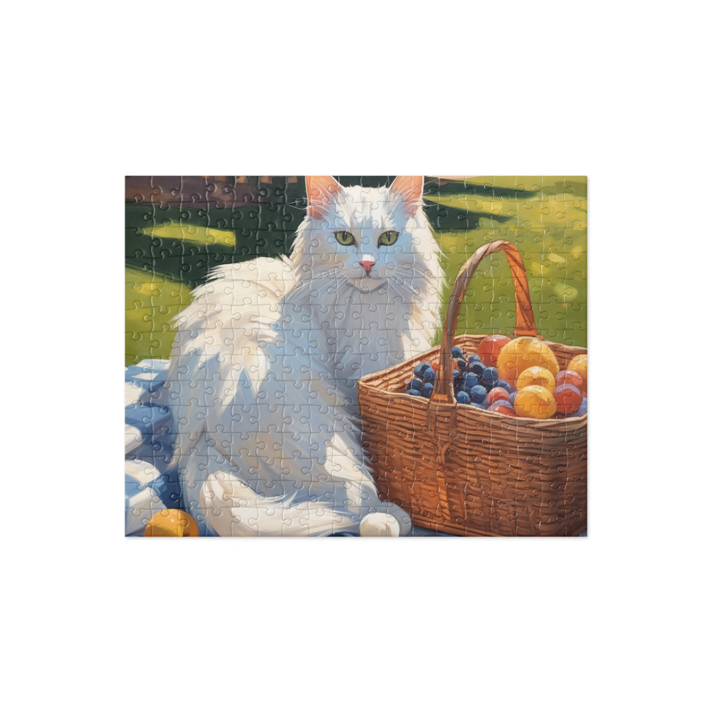 PugMug Custom White Companion Cat Jigsaw Puzzle