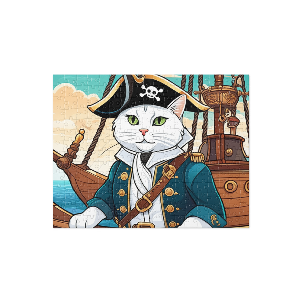 PugMug Custom White Companion Cat Jigsaw Puzzle