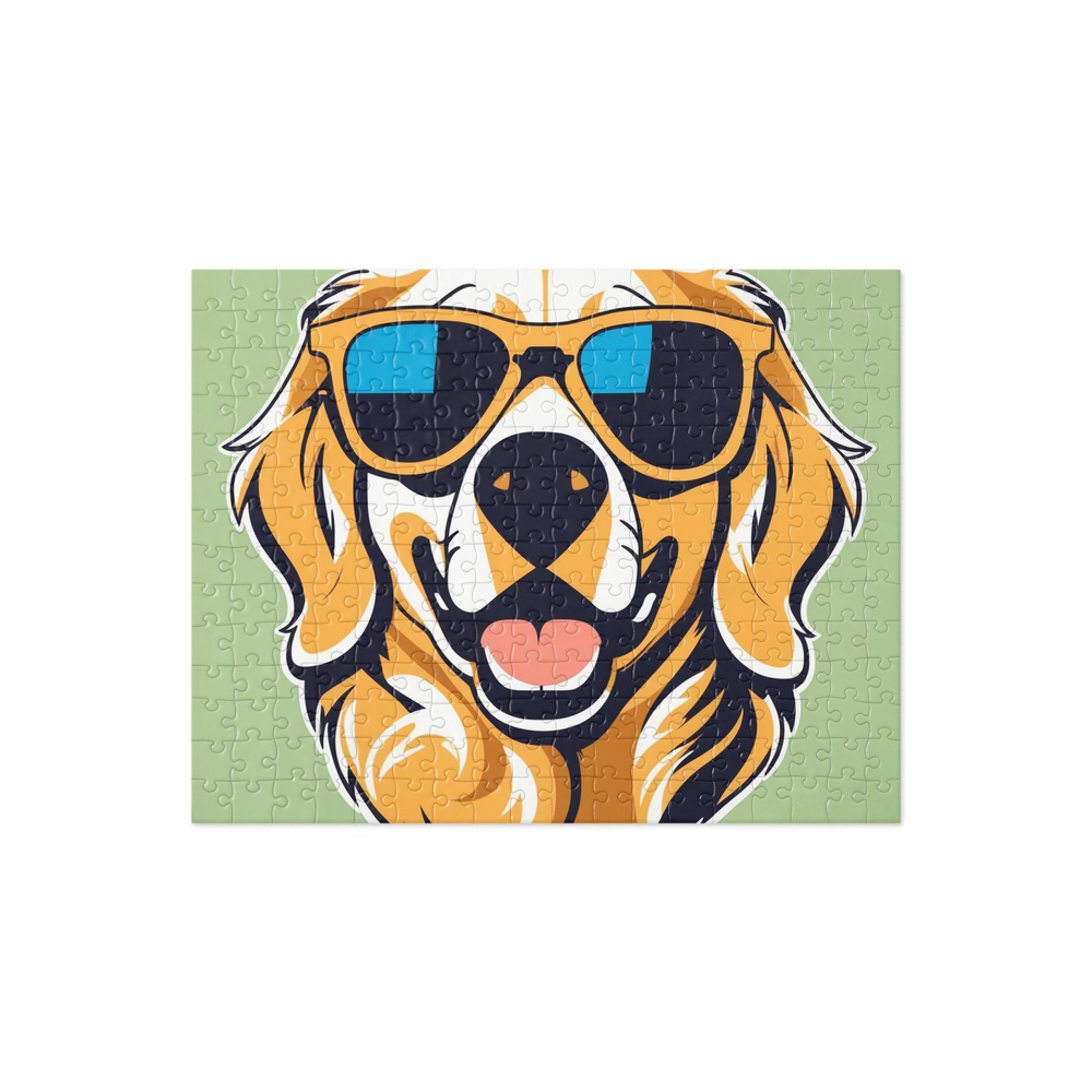 PugMug Custom Golden Retriever Jigsaw Puzzle