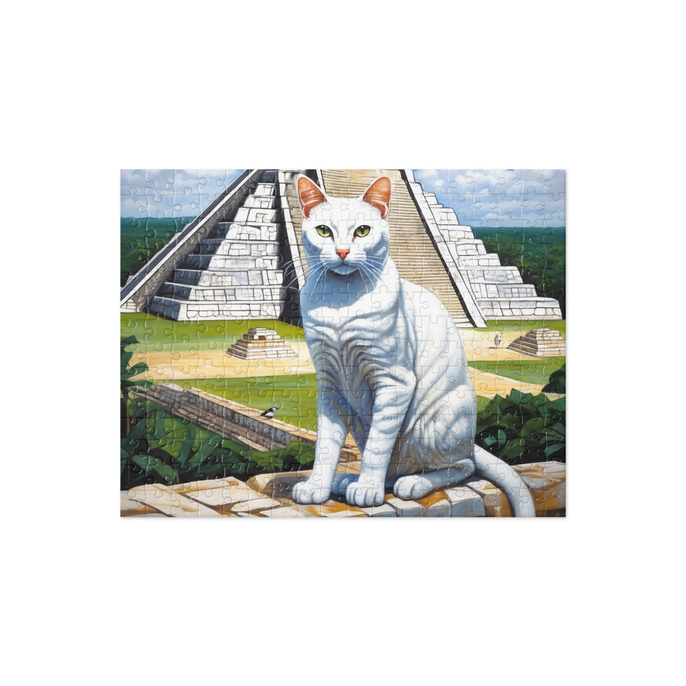 PugMug Custom White Companion Cat Jigsaw Puzzle