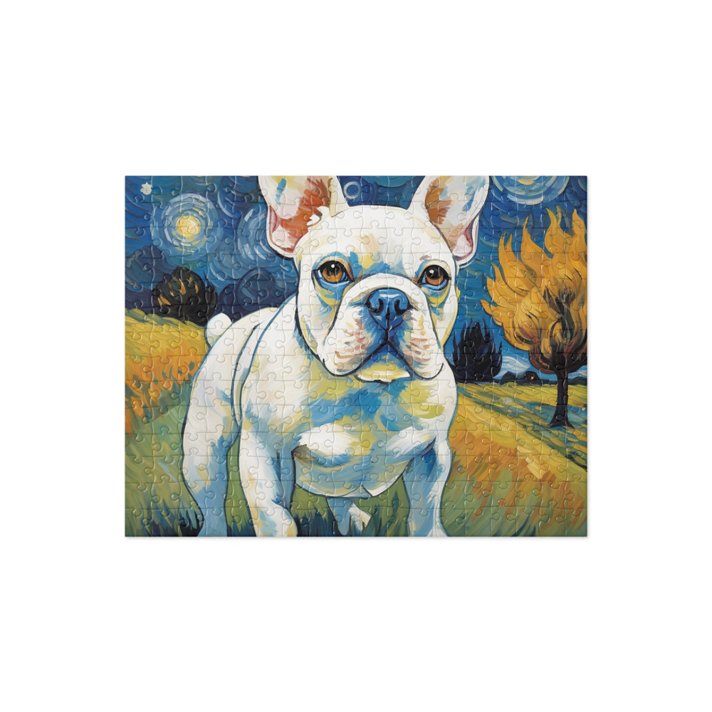 PugMug Custom White French Bulldog Jigsaw Puzzle