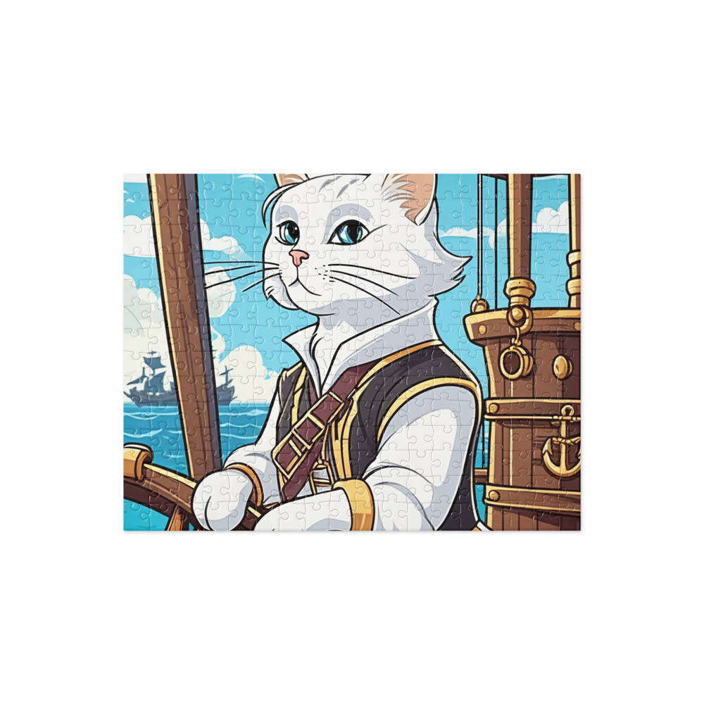 PugMug Custom White Companion Cat Jigsaw Puzzle