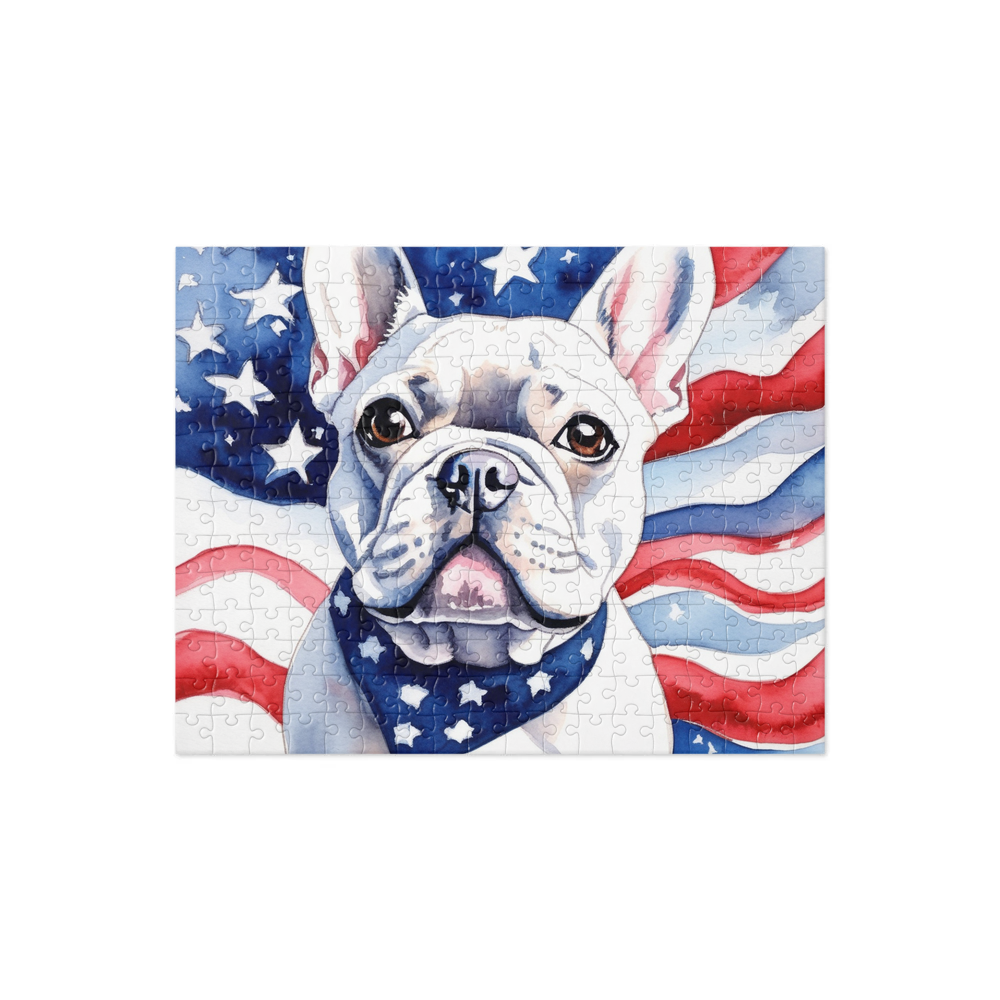 PugMug Custom White French Bulldog Jigsaw Puzzle