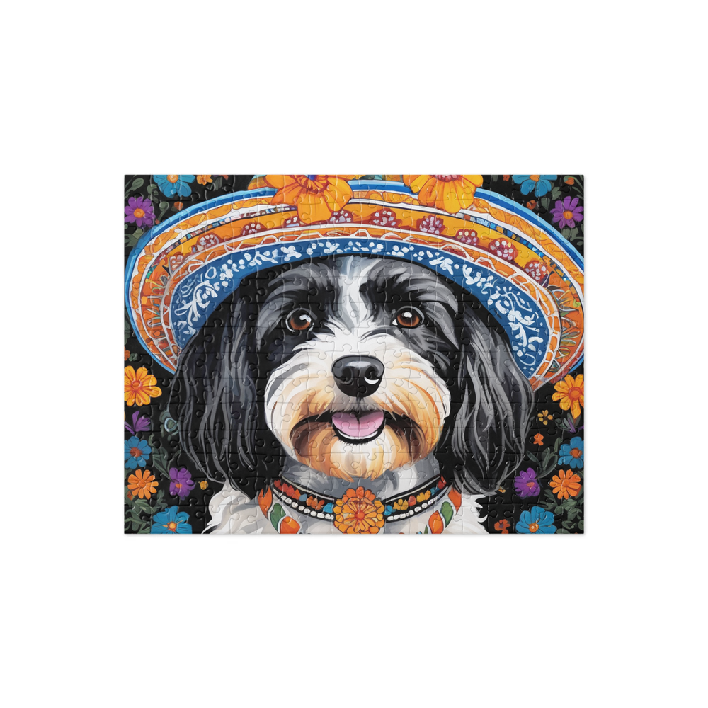 PugMug Custom Black-and-white Havanese Dog Jigsaw Puzzle