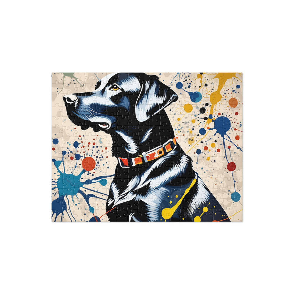PugMug Custom Black Labrador Retriever Jigsaw Puzzle
