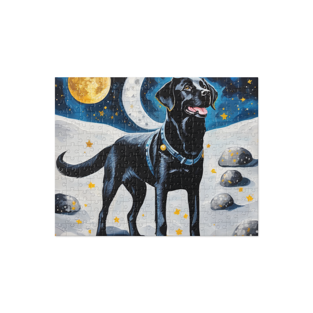 PugMug Custom Black Labrador Retriever Jigsaw Puzzle