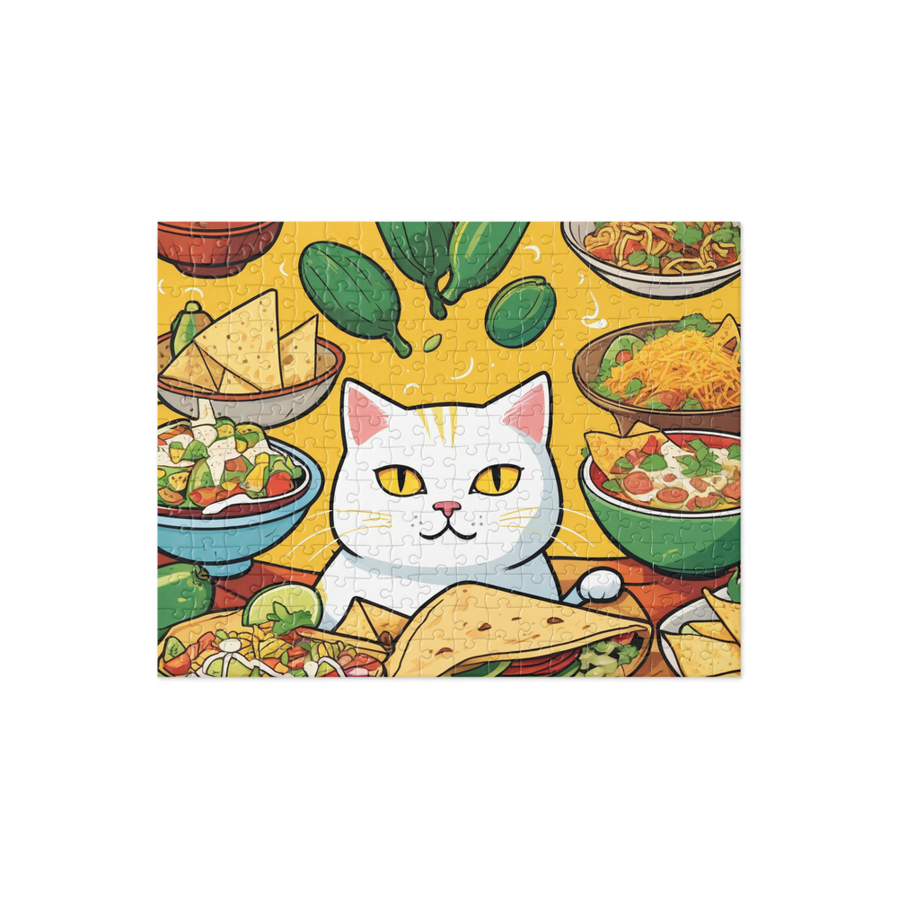 PugMug Custom White Companion Cat Jigsaw Puzzle