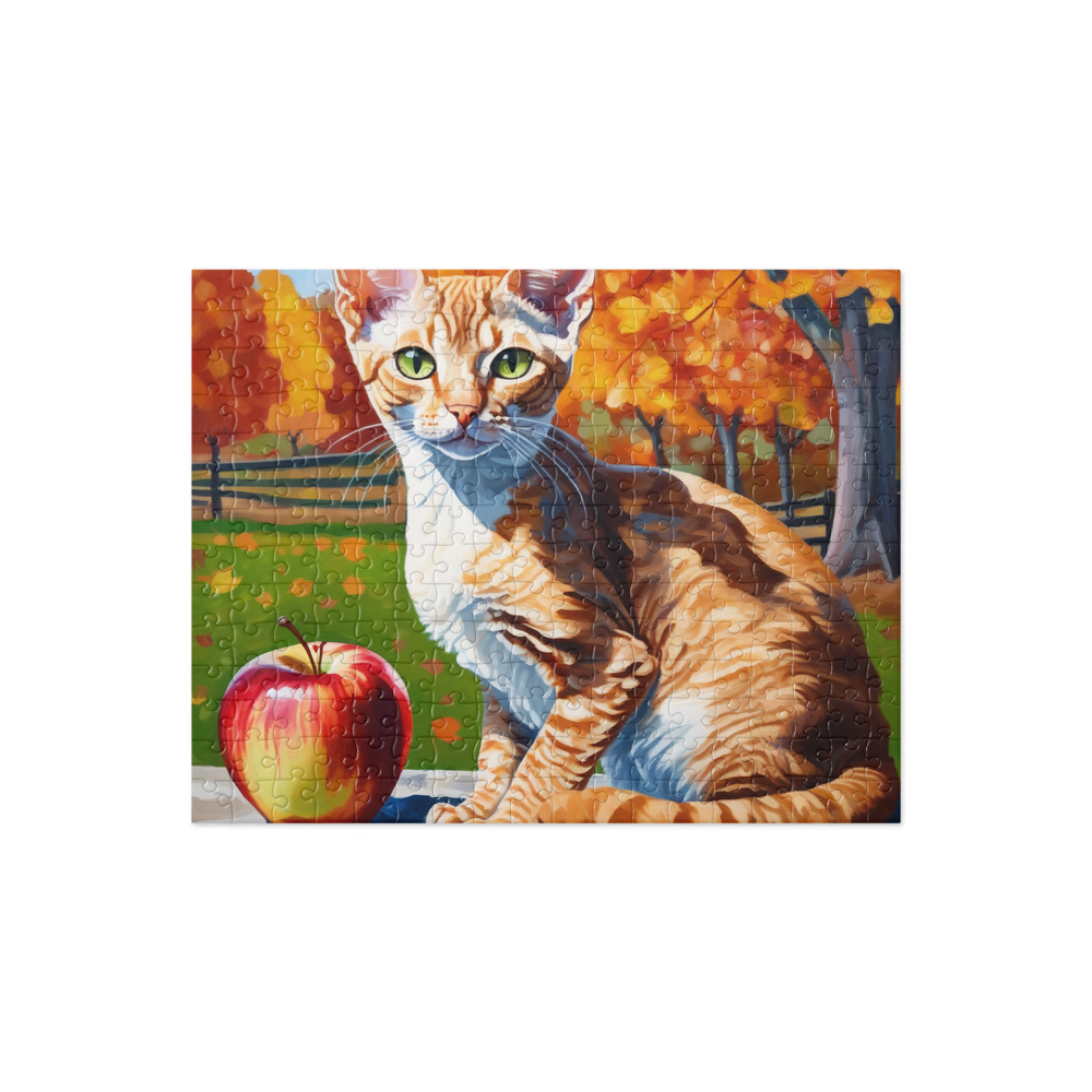 PugMug Custom Tabby Devon Rex Cat Jigsaw Puzzle
