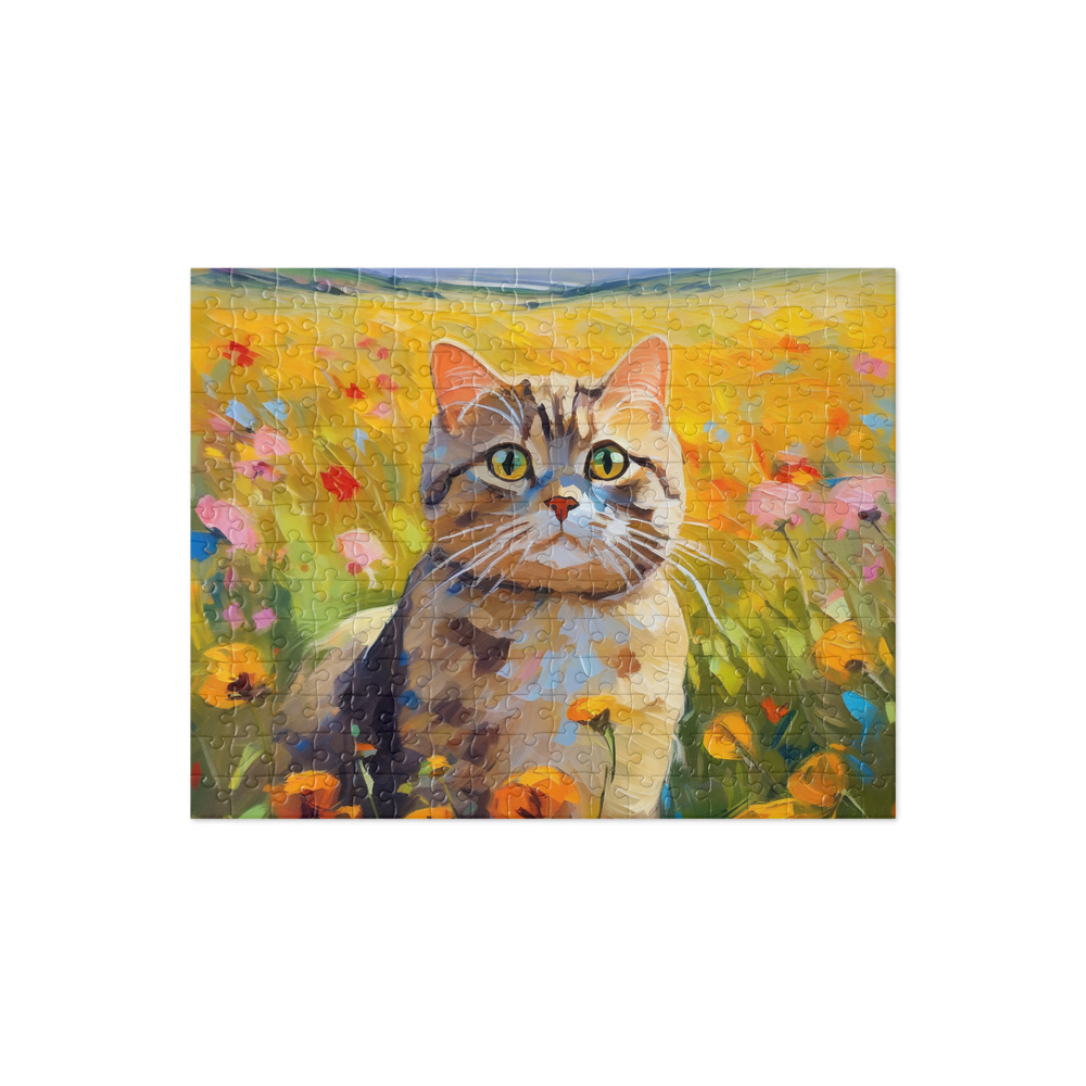 PugMug Custom Tabby Scottish Fold Cat Jigsaw Puzzle