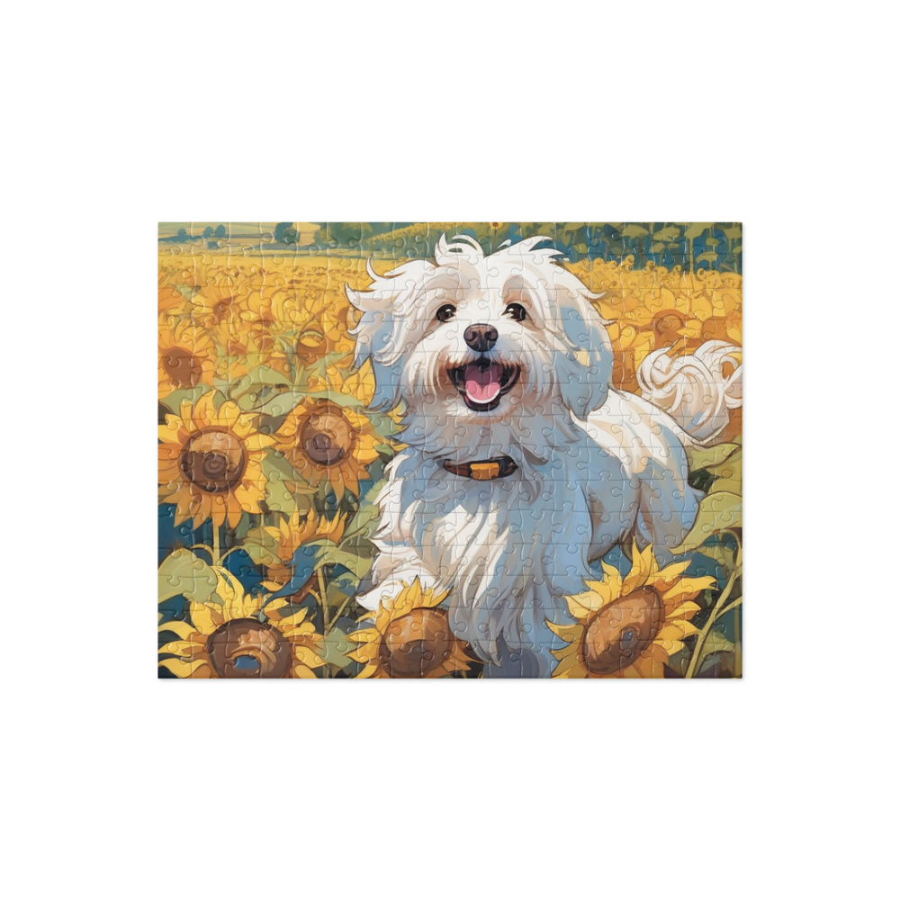 PugMug Custom White Havanese Dog Jigsaw Puzzle