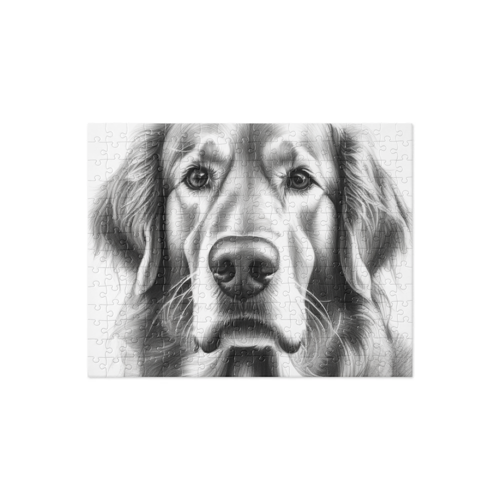 PugMug Custom Golden Retriever Jigsaw Puzzle