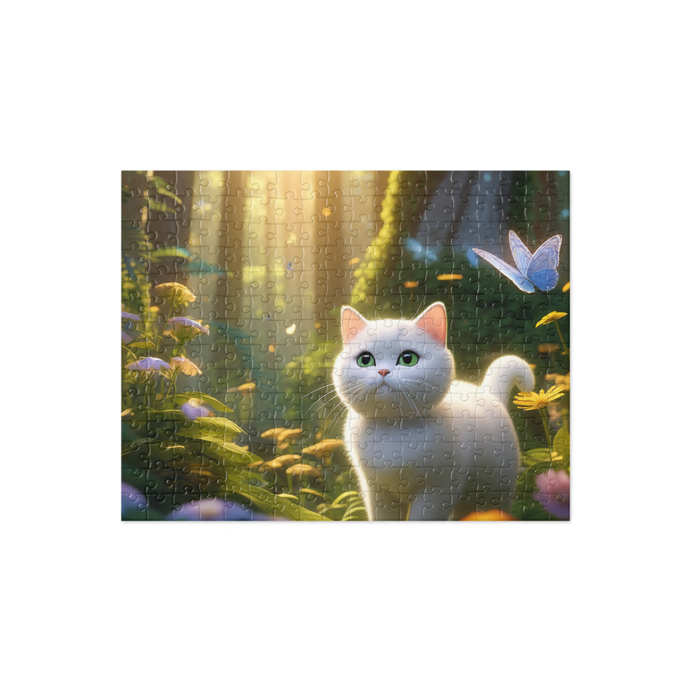 PugMug Custom White British Shorthair Cat Jigsaw Puzzle