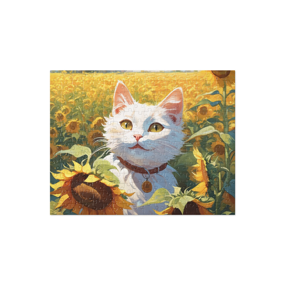 PugMug Custom White Companion Cat Jigsaw Puzzle