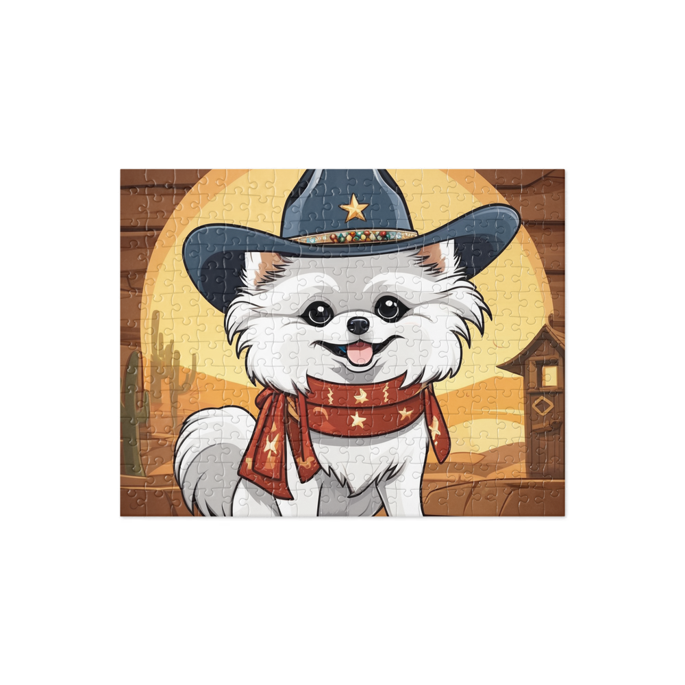 PugMug Custom White Pomeranian Jigsaw Puzzle