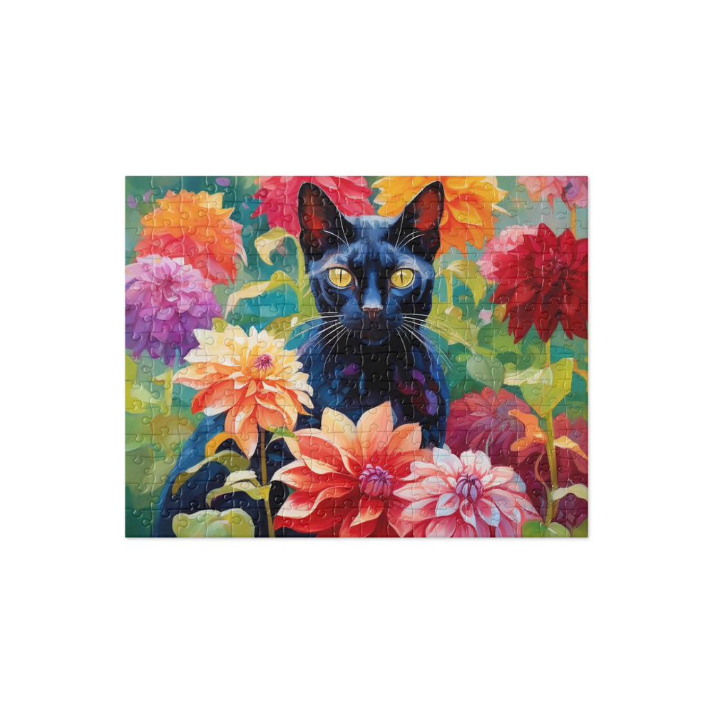PugMug Custom Black Devon Rex Cat Jigsaw Puzzle