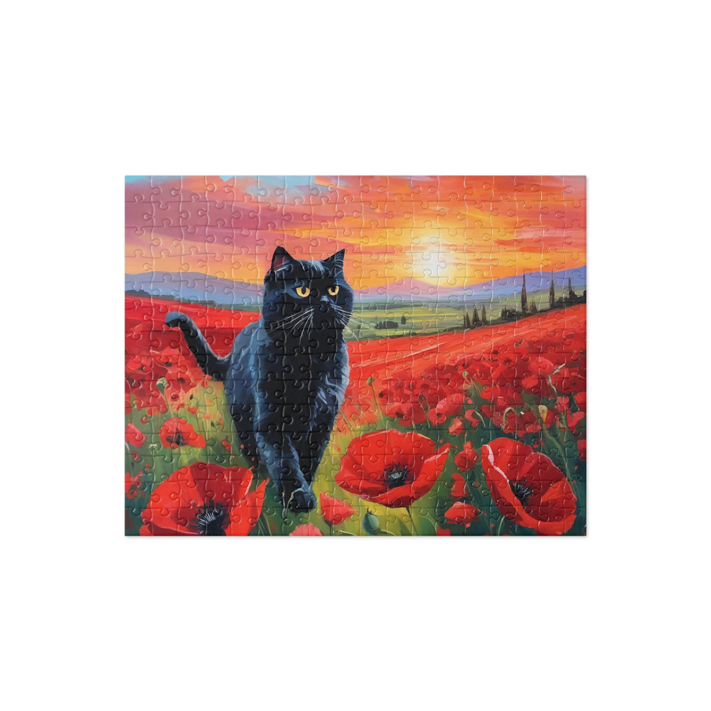 PugMug Custom Black Persian Cat Jigsaw Puzzle