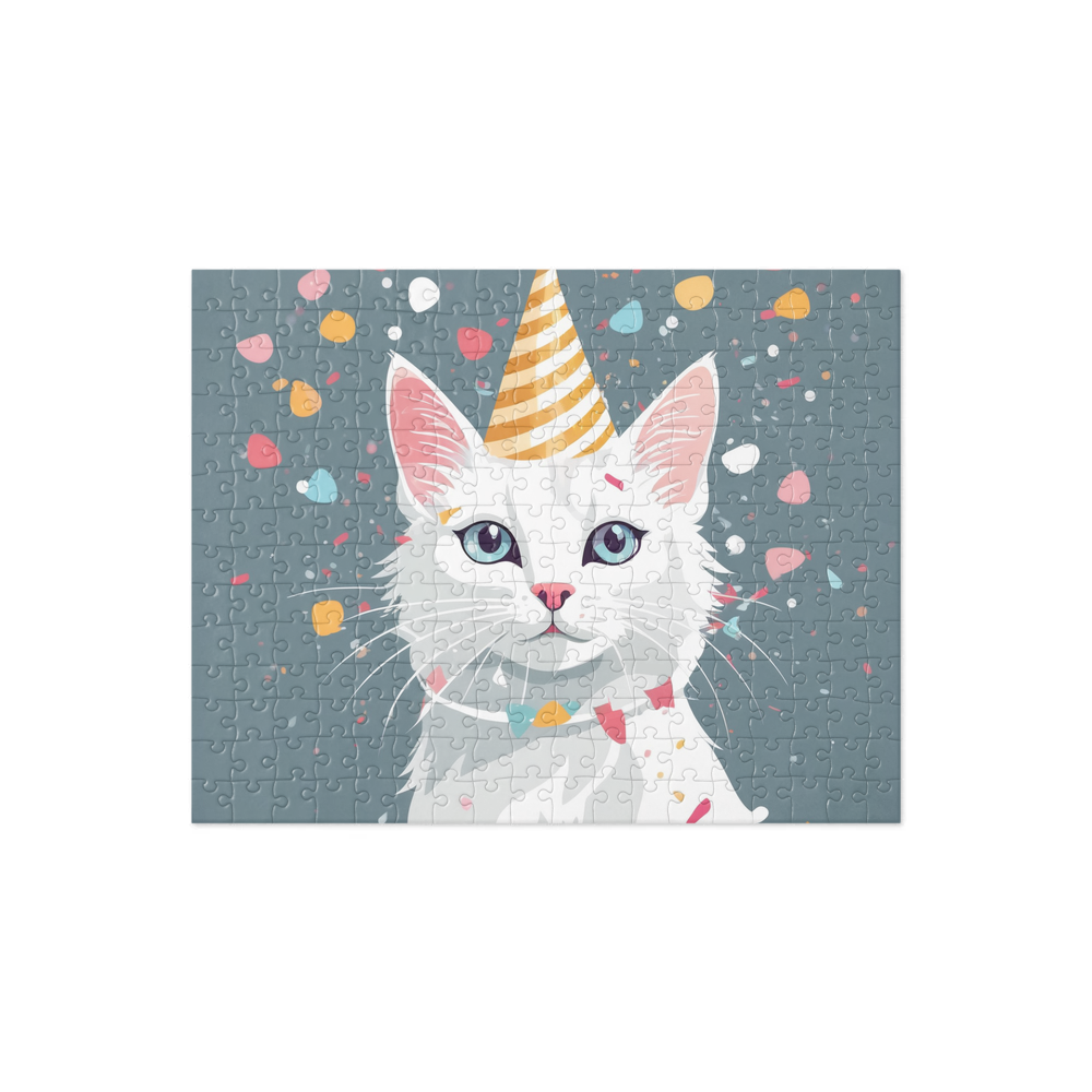 PugMug Custom White Companion Cat Jigsaw Puzzle