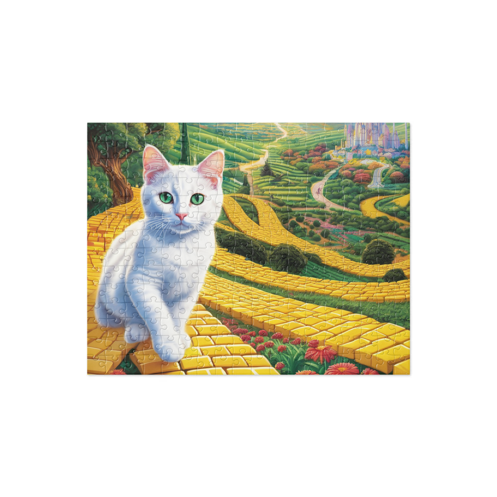 PugMug Custom White Companion Cat Jigsaw Puzzle