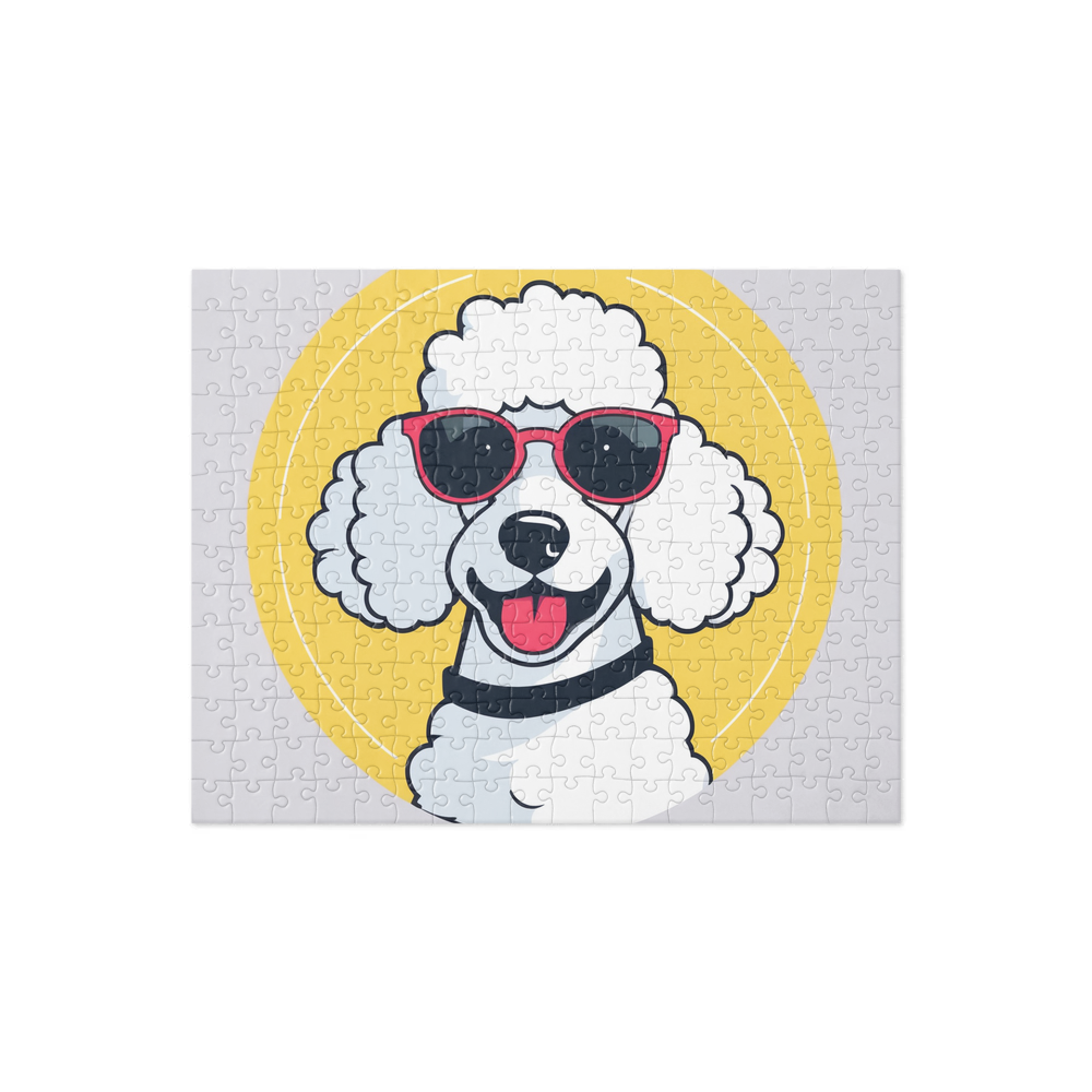 PugMug Custom White Poodle Jigsaw Puzzle