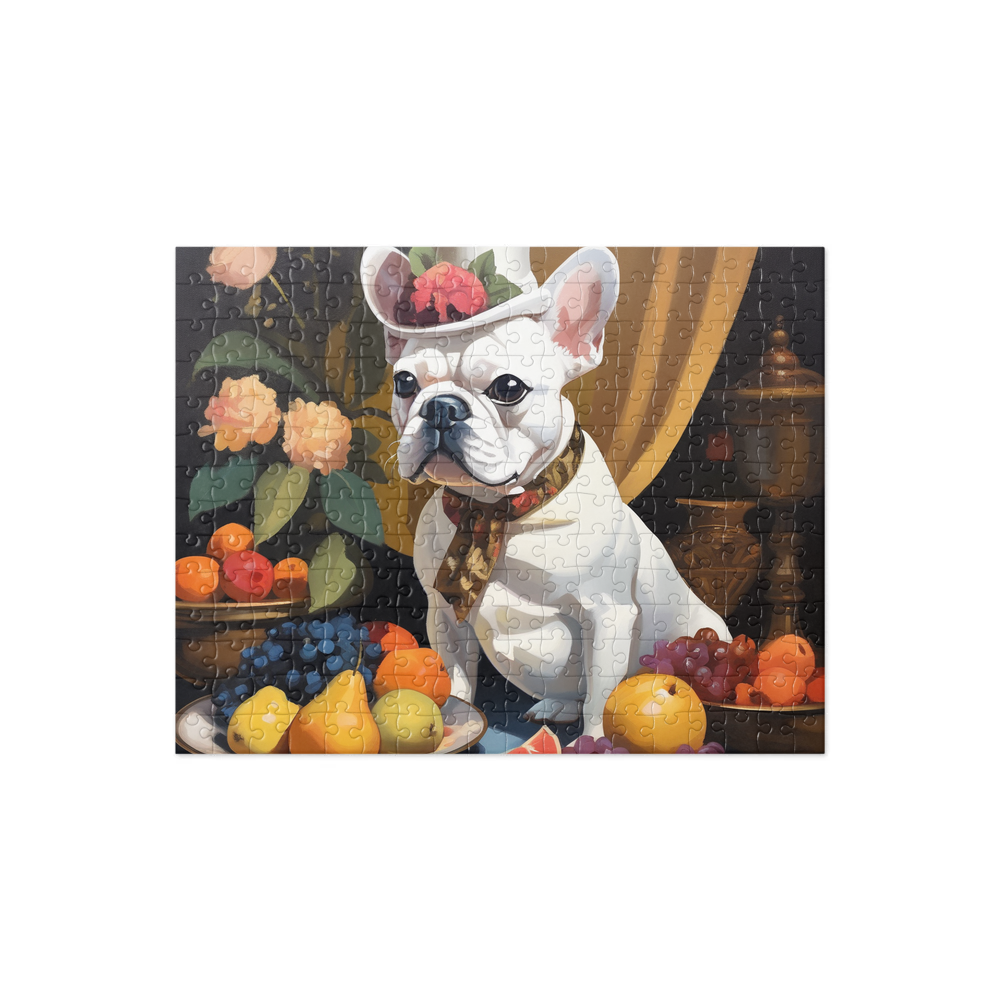 PugMug Custom White French Bulldog Jigsaw Puzzle