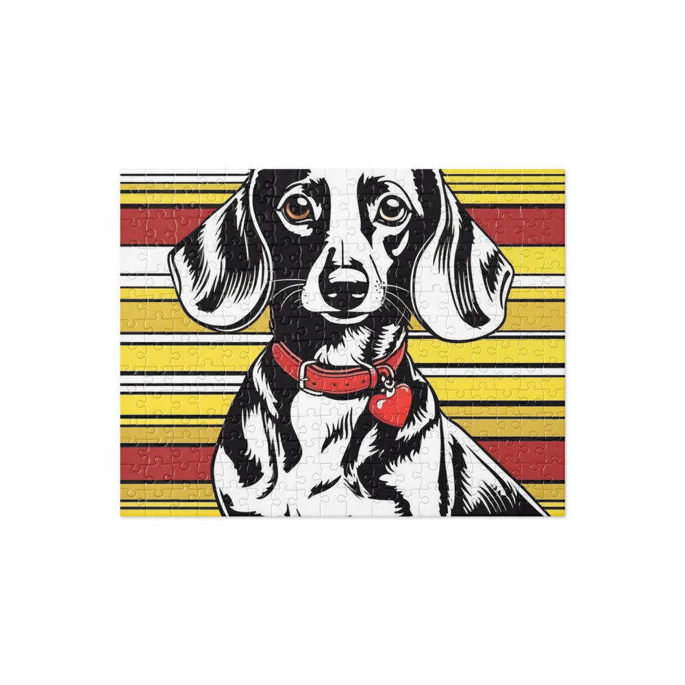 PugMug Custom Black Dachshund Jigsaw Puzzle