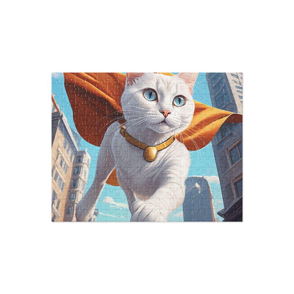 PugMug Custom White Companion Cat Jigsaw Puzzle