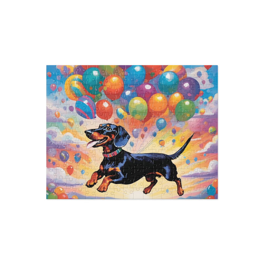 PugMug Custom Black Dachshund Jigsaw Puzzle