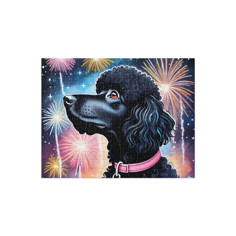 PugMug Custom Black Poodle Jigsaw Puzzle