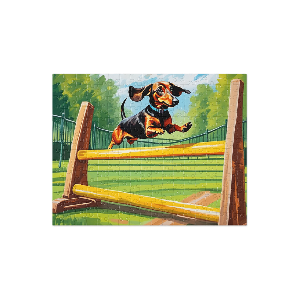 PugMug Custom Tan Dachshund Jigsaw Puzzle