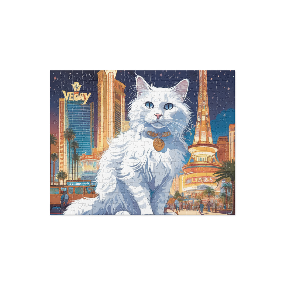 PugMug Custom White Ragdoll Cat Jigsaw Puzzle
