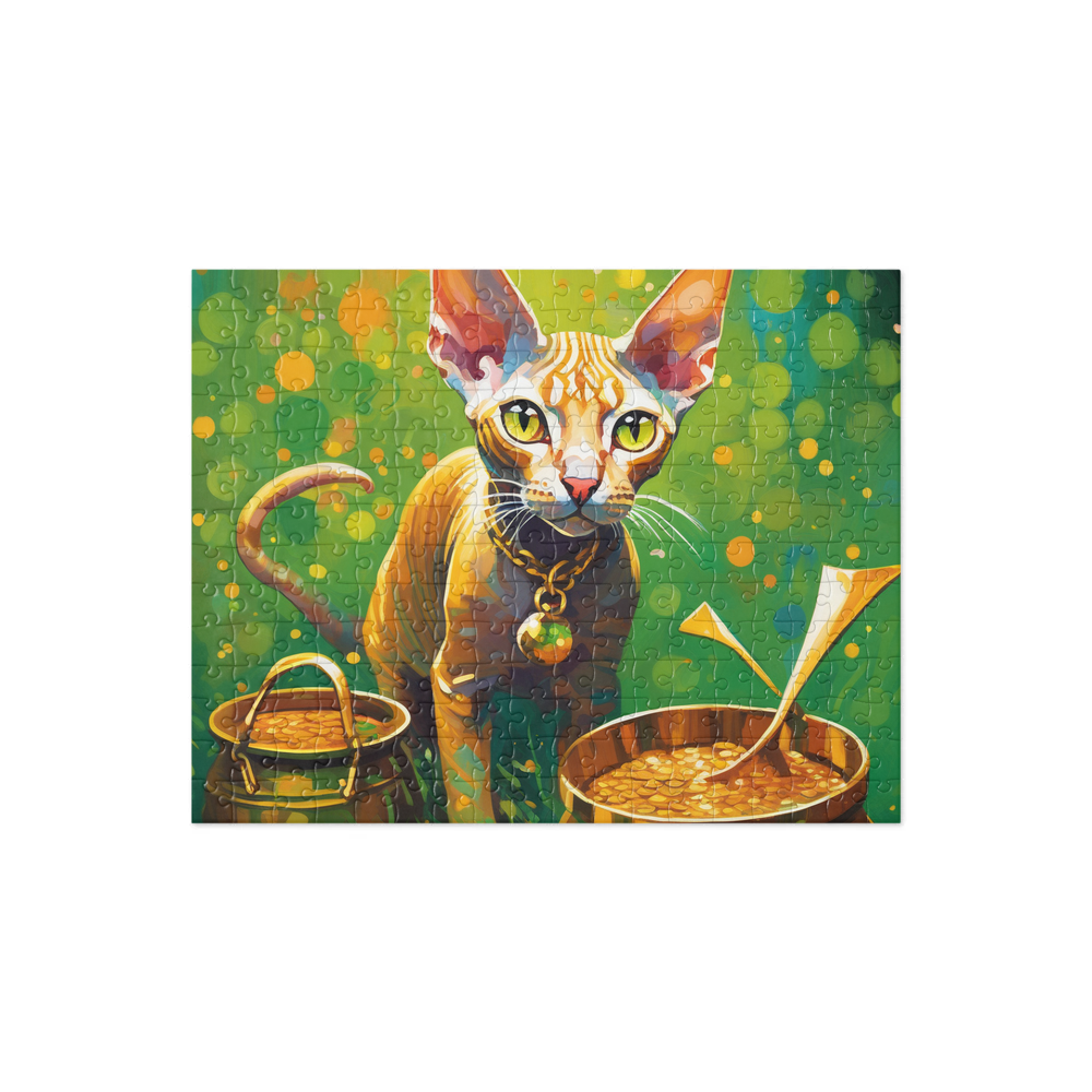 PugMug Custom Tabby Sphynx Cat Jigsaw Puzzle