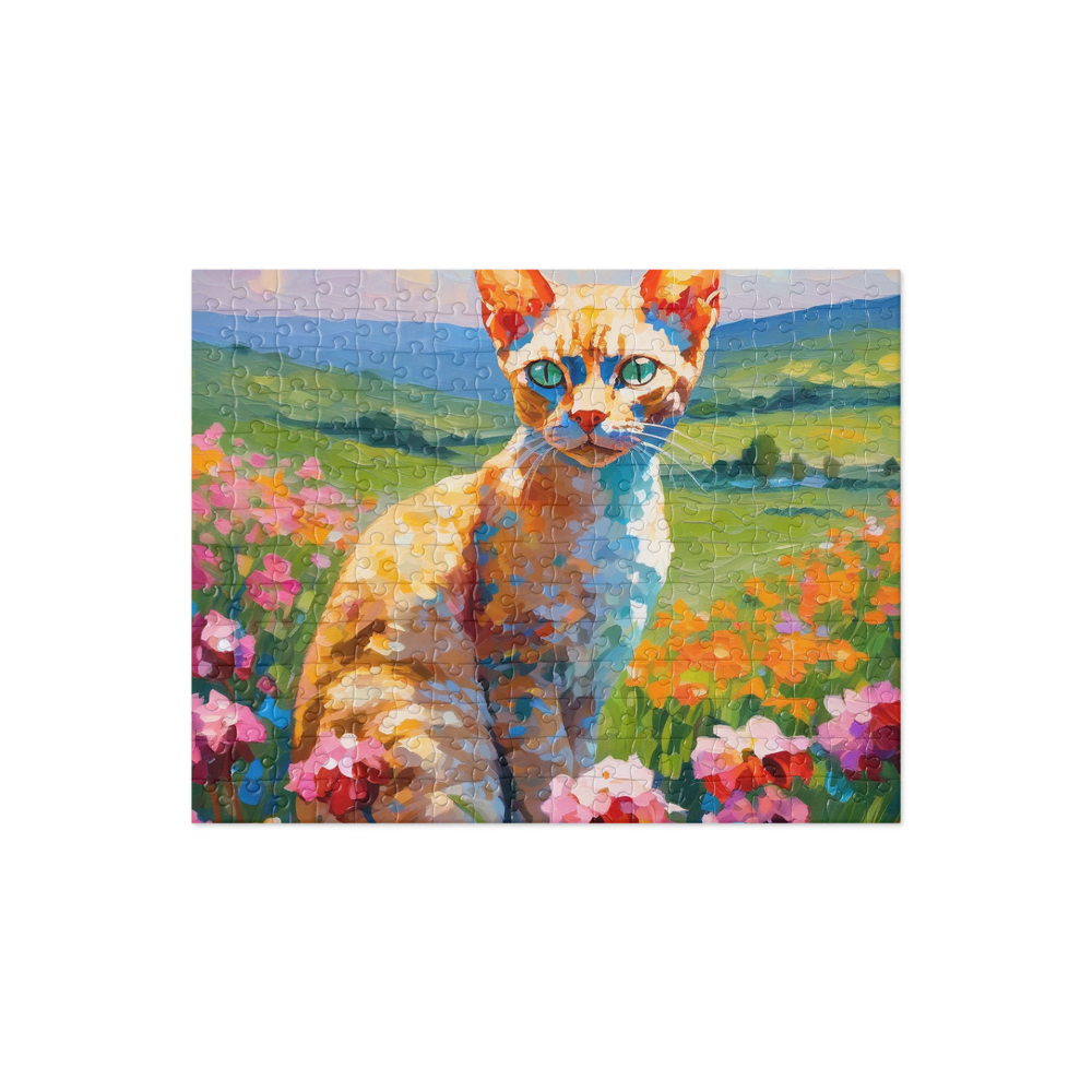 PugMug Custom Tabby Devon Rex Cat Jigsaw Puzzle