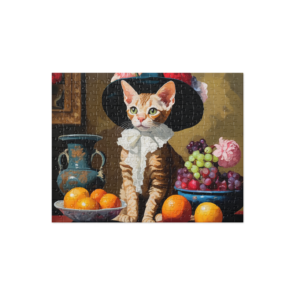 PugMug Custom Tabby Devon Rex Cat Jigsaw Puzzle