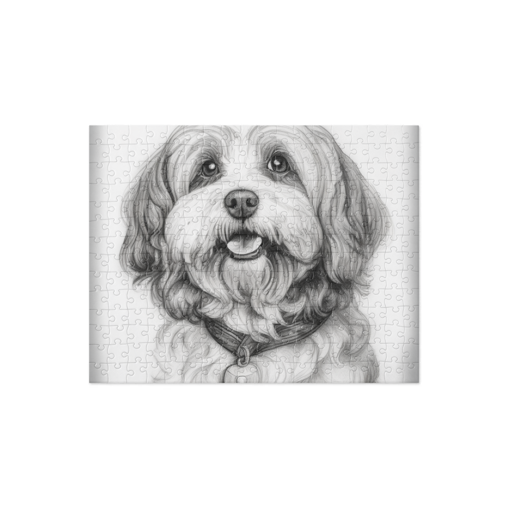 PugMug Custom White Havanese Dog Jigsaw Puzzle