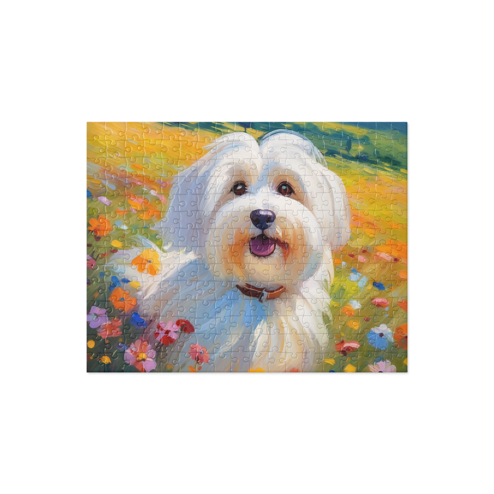 PugMug Custom White Havanese Dog Jigsaw Puzzle
