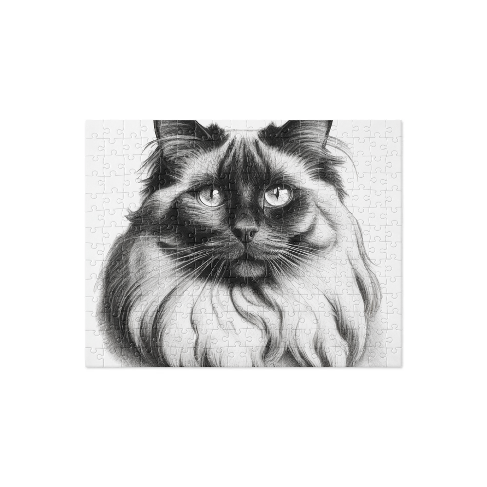 PugMug Custom Black Ragdoll Cat Jigsaw Puzzle