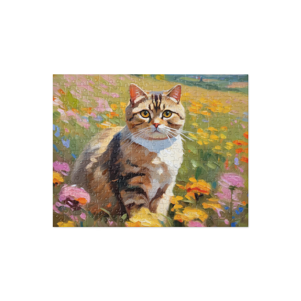 PugMug Custom Tabby Scottish Fold Cat Jigsaw Puzzle
