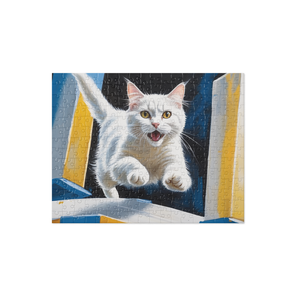 PugMug Custom White Companion Cat Jigsaw Puzzle