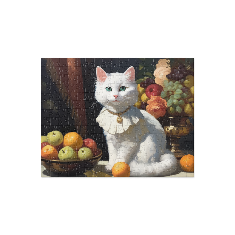 PugMug Custom White Companion Cat Jigsaw Puzzle