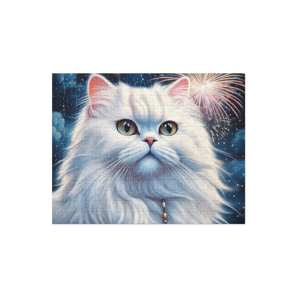 PugMug Custom White Persian Cat Jigsaw Puzzle