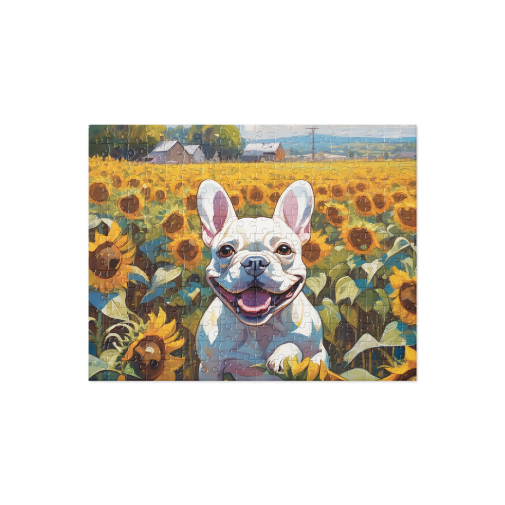 PugMug Custom White French Bulldog Jigsaw Puzzle