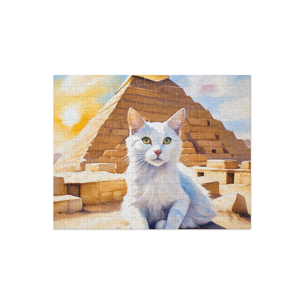 PugMug Custom White Companion Cat Jigsaw Puzzle