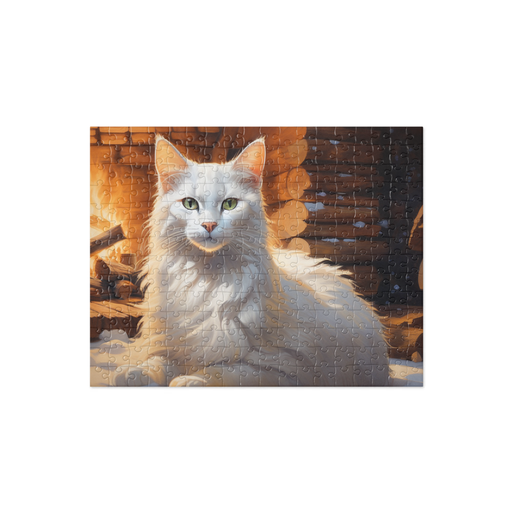 PugMug Custom White Companion Cat Jigsaw Puzzle