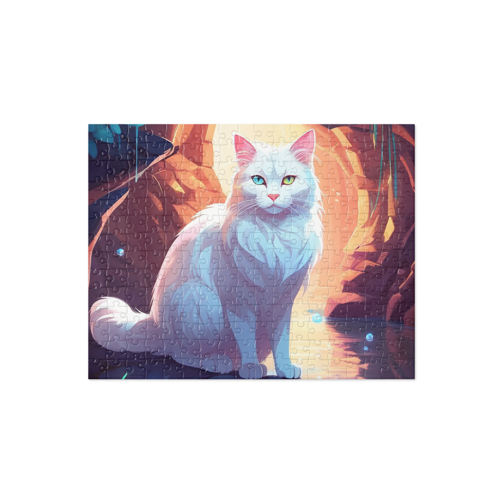 PugMug Custom White Companion Cat Jigsaw Puzzle