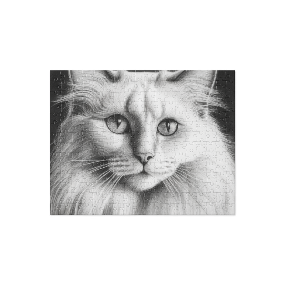 PugMug Custom White Ragdoll Cat Jigsaw Puzzle