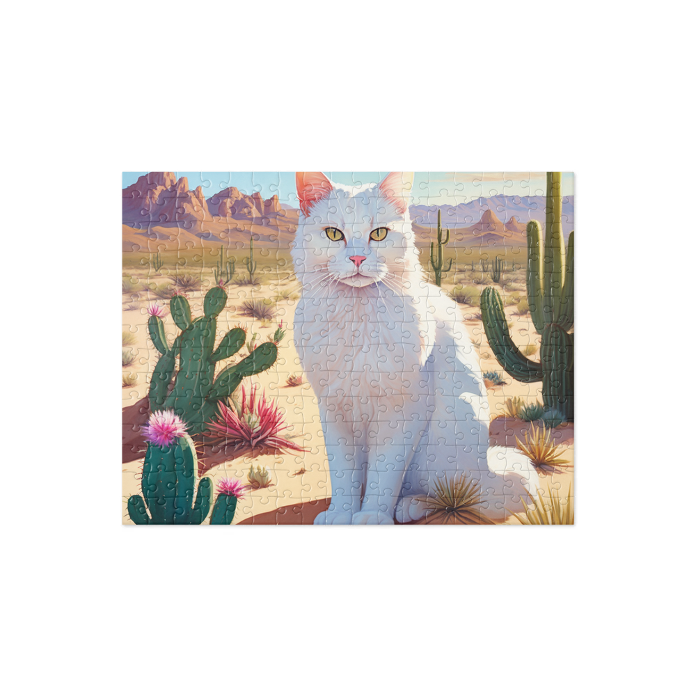 PugMug Custom White Companion Cat Jigsaw Puzzle