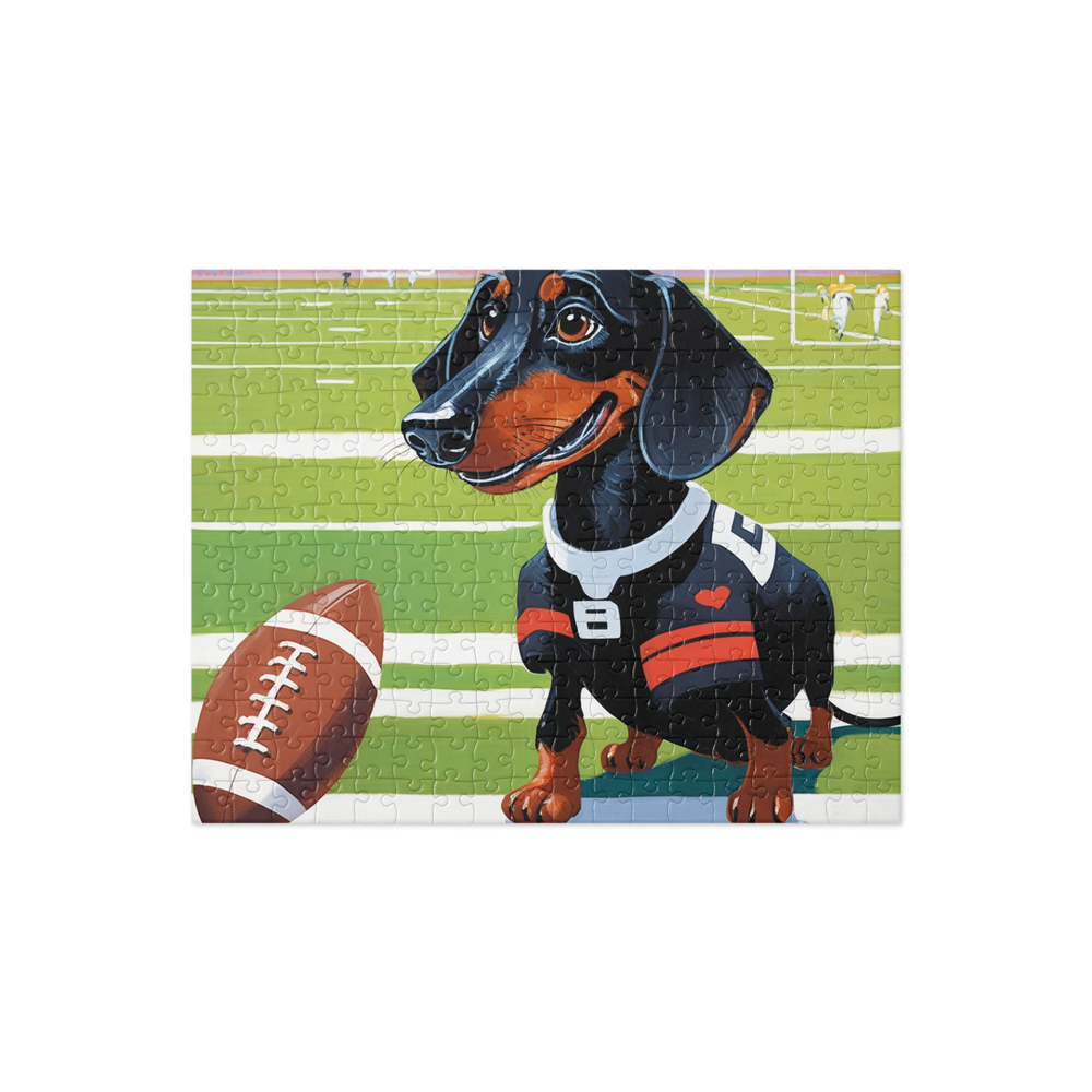 PugMug Custom Black Dachshund Jigsaw Puzzle