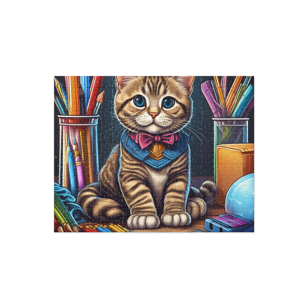 PugMug Custom Tabby Scottish Fold Cat Jigsaw Puzzle