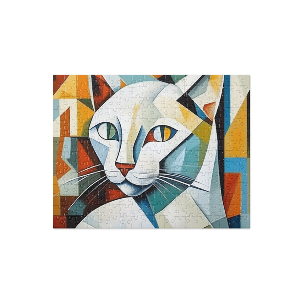 PugMug Custom White Companion Cat Jigsaw Puzzle